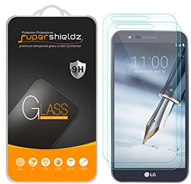 [2-Pack] Supershieldz For LG "Stylo 3 Plus" Tempered Glass Screen Protector, Anti-Scratch, Anti-Fingerprint, Bubble Free, Lifetime Replacement Warranty