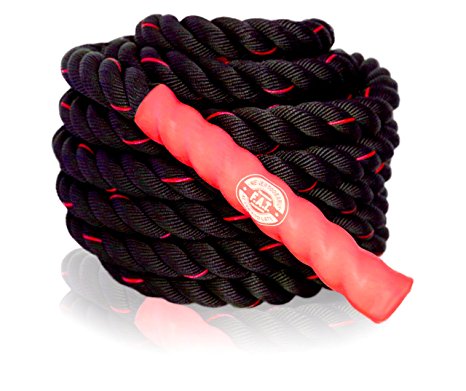 Battle Training Ropes by F.A.T. Products - NORISK Satisfaction - 40' x 1.5" Red