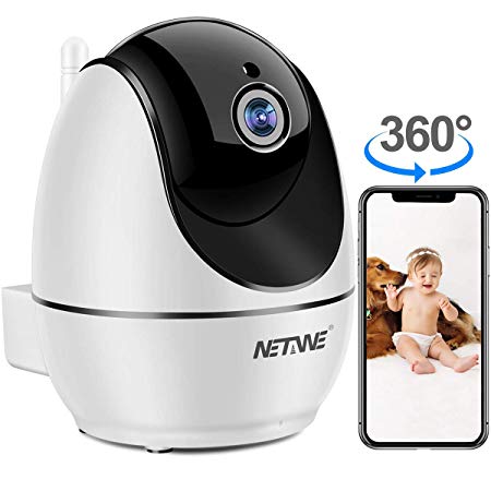 WiFi IP Camera 1080P, Wireless Security Camera, Indoor Home Camera for Pet Dog Nanny Baby Monitor, Dome Camera with HD Night Vision, Two-Way Audio and Motion Detection