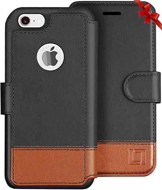 LUPA iPhone 8 Wallet Case, Durable and Slim, Lightweight with Classic Design & Ultra-Strong Magnetic Closure, Faux Leather, 8 Smoky Cedar, Apple 8 (2017)