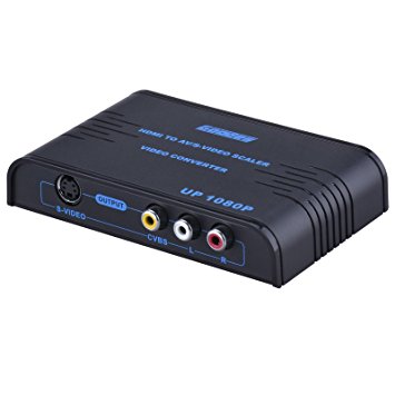 Goodes HDMI to RCA Converter HD 1080P Composite Video 3RCA AV S-Video CVBS R/L Audio Output S-Video Adapter Supporting PAL/NTSC for PC Laptop Xbox PS3 PS4 Camera Blue-Ray DVD Apple TV ROKU 4 Fire TV