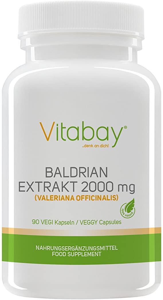 Valerian Extract 4: 1 2000 mg – 90 Vegi Capsules