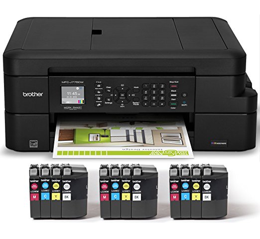 Brother MFC-J775DW XL Extended Print INKvestment Compact Color Inkjet All-in-One Printer with up to 2-years of ink included