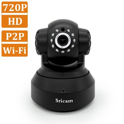 Wireless Cameras,Sricam Baby Monitor and Home Security Camera,HD,IP Camera,P2P Network Camera, Video Monitoring,Vision/ Motion Detection / Memory Card Slot / PC iPhone Android View