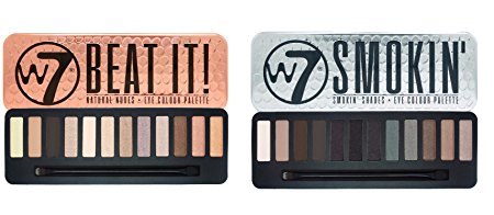 W7 Beat It Natural Nudes & Smokin' Shades Eyeshadow Palette Set