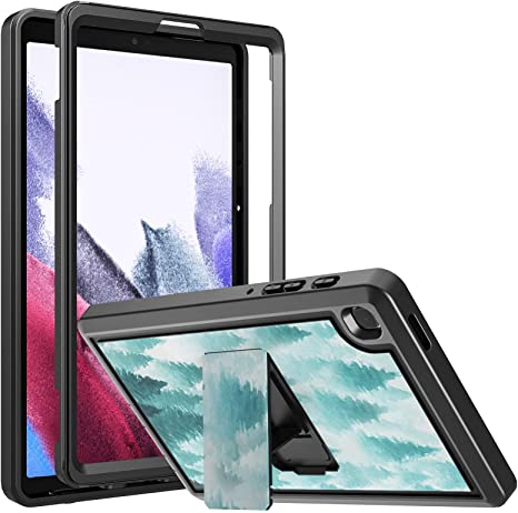 MoKo Case Fit Samsung Galaxy Tab A7 Lite 8.7-Inch 2021 (SM-T225/T220/T227), Shockproof Full Body Rugged Stand Back Cover Built-in Screen Protector Fit Galaxy Tab A7 Lite 8.7" 2021, Forest