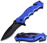 Pro Iron Assisted Opening Serrated Edge Outdoor Survival Camping Hunting Knife