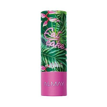 Lip Vibes Lipstick with Vitamin E Oil & Shea Butter by Almay, Matte Finish, Hypoallergenic, Eat Cake, 0.14 Oz