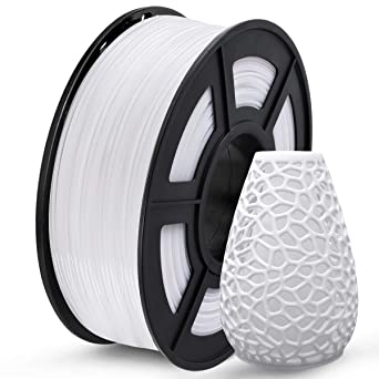 SUNLU PETG 3D Printer Filament, PETG Filament 1.75mm Dimensional Accuracy  /- 0.02 mm, 1 KG Spool, PETG White