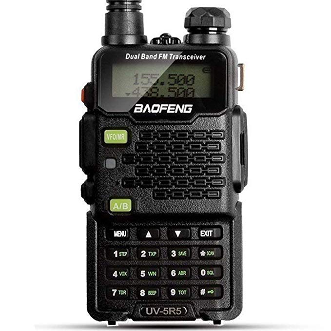 BaoFeng 2-Pack Upgrade UV-5R5 Two Way Radio, VHF UHF Dual-Band Walkie Talkie, Extended 7" Antenna(Including),Larger Battery,7.4v 5W More Stable Speaking Distance