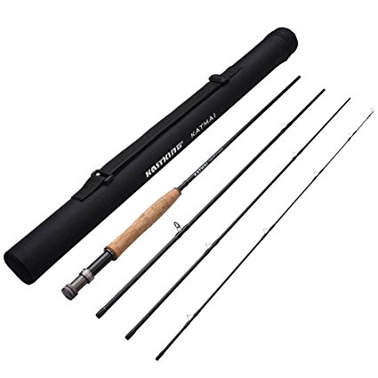 NEW KastKing Fly Fishing Rods with Carbon Fiber Rod Blanks, Cork Handles 4, 5, 8 Weight, Fast Action, Includes Travel Case