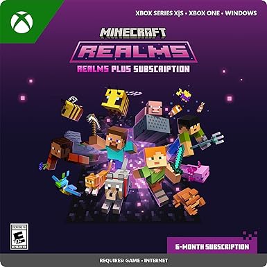 Minecraft Realms – Plus 6-Month Subscription – Xbox Series X|S, Xbox One, Windows [Digital Code]