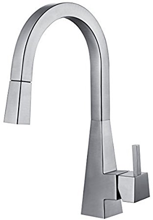 Geyser GF53-S Geyser Stainless Steel Commercial Square-Style Kitchen Pull-Out Faucet