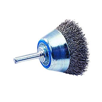 Walter 13C018 Crimped Wire Mounted Brush – 2-3/8 in. Carbon Steel Brush for Surface Cleaning. Abrasive Finishing Brushes