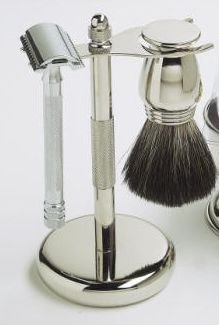 Merkur 3 Pc. Shaving Set with Long Handle Safety Razor- #HDL1- Made in Germany