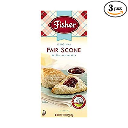 Fisher All Natural Orginial Fair Scone and Shortcake Mix, 18 Ounce Bag, Pack of 3