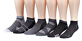 James Fiallo Mens 6 or 12 Pack Low Cut Athletic Socks