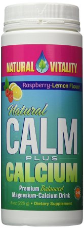 Natural Vitality Natural Calm Plus Calcium Raspberry Lemon, 8 Ounce