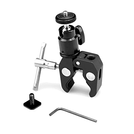 Smallrig® Clamp Mount V1 w/ Ball Head Mount Hot Shoe Adapter and Cool Clamp - 1124