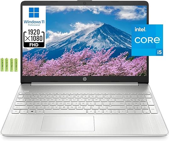 HP Windows 11 Pro 15 15.6" FHD Business Laptop Computer,11th Gen Intel Core i5-1135G7, 32GB RAM 1TB SSD, Intel Iris Xe Graphic, Numeric Pad, Long Battery Life, Wi-Fi 5, Bluetooth 4.2, USB, w/Battery