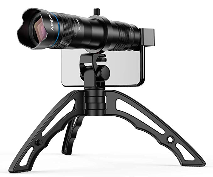 Apexel High Power 36x HD Telephoto Lens with Tripod for iPhone XR,XS MAX,XS,X,8,7,6,6Plus Samsung Smartphone