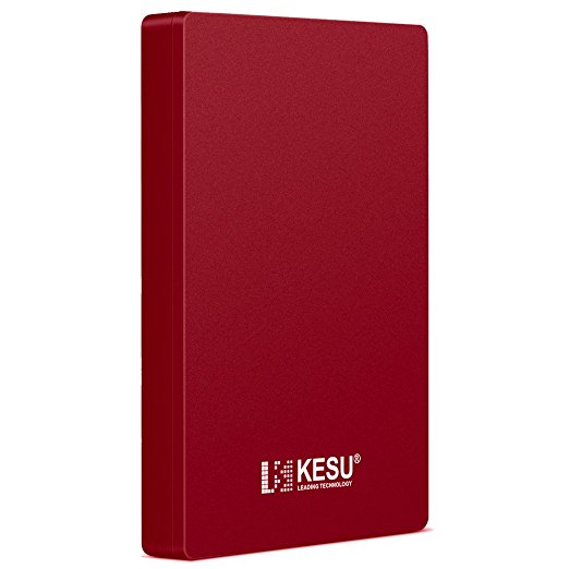 2.5" 80GB Portable External Hard Drive USB3.0 with Durable Military-grade Shockproof, Anti-Pressure, Waterproof and Slim Pocket-Sized Enclosure for PC, Mac, Desktop, Laptop, Xbox, PS3, PS4 (Red)