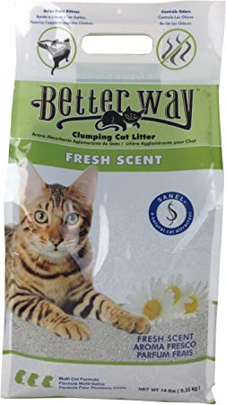 Ultra Pet Better Way Clumping Fresh Scent Cat Litter with Western Bentonite Clay, 14-Pound bag