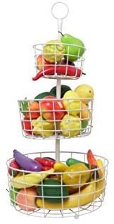 It's Useful. 3 Tier Decorative Wire Fruit Basket Countertop Stand