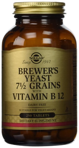 Solgar - Brewers Yeast 7-1/2 Grains Vitamin B12, 250 tablets