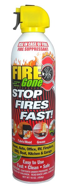MAX Professional 7102 Fire Gone Portable Extinguisher, ABC Rated, FG-007-102 (16 oz)