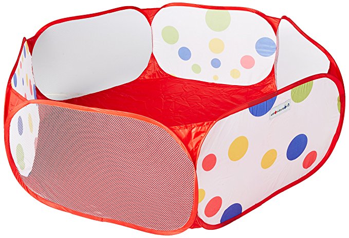 Hexagon Polka Dot Children Twist Playpen w/ Safety Meshing for Child Play Visibility & Carry Tote - Hexagon Pen