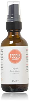 Teddie Organics Organic Unrefined Rose Flower Water Facial Toner for Face and Body (2oz Travel Size or 4oz)