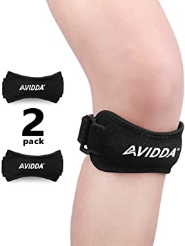 AVIDDA Knee Pain Relief & Patella Stabilizer Brace, Patella Strap Knee Brace Support for Arthritis, Acl, Running (2 or 4 Pack)