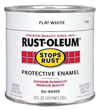 Rust-Oleum 7790730 Protective Enamel Paint, 8-Ounce, Flat White