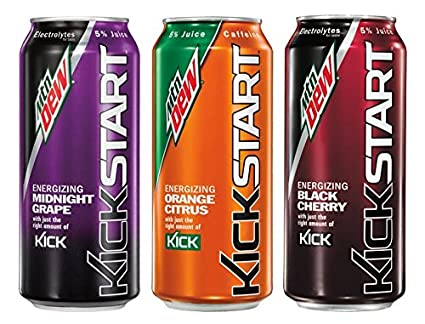 Mountain Dew Kickstart Energizing Variety Pack, 16 Ounce (pack of 12)