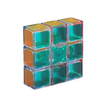 I-xun 1x3x3 Magic Cube, Sticker 133 Floppy Cube Speed Puzzle (2.24 x 2.24 x 0.75 Inches - Black) (Transparent)