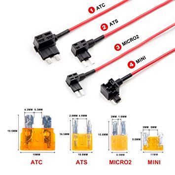 VIOFO 4PCS Circuit Fuse Tap ATC ATS MICRO2 Mini Adapter Holder