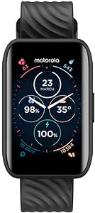 Motorola Moto 40 Smartwatch -10 Days Battery Life, Google Fit Integration, 1.5'' Crystal Clear Display, Heart Tracking, in-Depth Sleep Tracking, iOS and Android Compatible (Phantom Black)