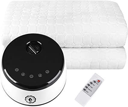 Water Heated Mattress Pad Queen, Soft & Comfort Quilted Heated Mattress Cover with Wireless Remote Control and Timer Auto-Off, Great for Sleep Enhancement (Queen)