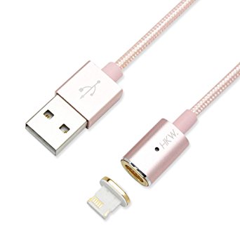 HKW Magnetic Lightning Charging Cable 4Ft/1.2m For iPhone (Pink) - Genuine Product