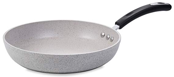 OZERI ZP18-30 12" Stone Earth Frying Pan by OZERI, with 100% APEO & PFOA-Free Stone-Derived Non-Stick Coating from Germany, 12-Inch, Warm Alabaster