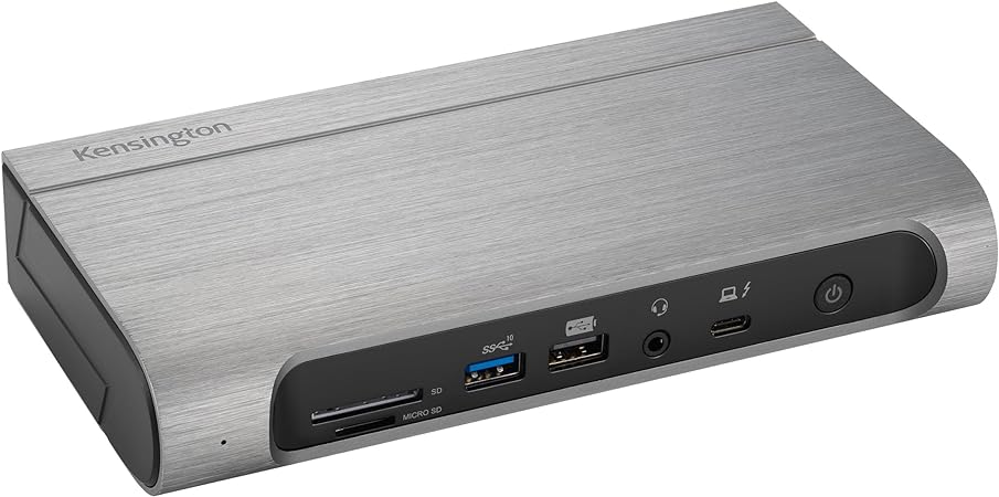 Kensington SD5800T Thunderbolt 4 and USB4 Quad 4K Display Docking Station, 98W Charging, 2 x HDMI, 2 x DP, 2.5G Ethernet, Card Readers, for Windows/masOS (K32856NA)