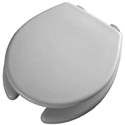 BEMIS Medic-Aid 2" Lift Raised Open Front Plastic Toilet Seat and Cover, ROUND, Long Lasting Solid Plastic, White, 2L2050T 000