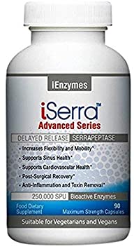 iSerra 250,000 SPU Serrapeptase Enzyme - 90 Maximum Strength Capsules - Up to 12x More Potent Than Other Serrapaptase - Delayed Release Technology - High Potency Non-GMO, Gluten Free, Vegan. (3 Pack)