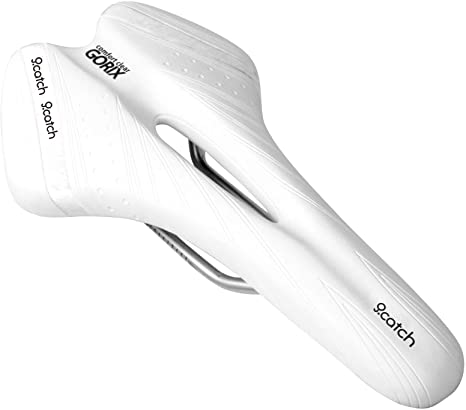 GORIX Bike Saddle Seat Comfortable Cushion with Rail Mountain Road Bicycle for Men and Women (A6-1)