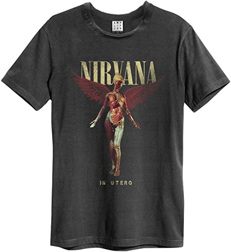 Amplified Nirvana - In Utero Colour - Mens Charcoal T Shirt