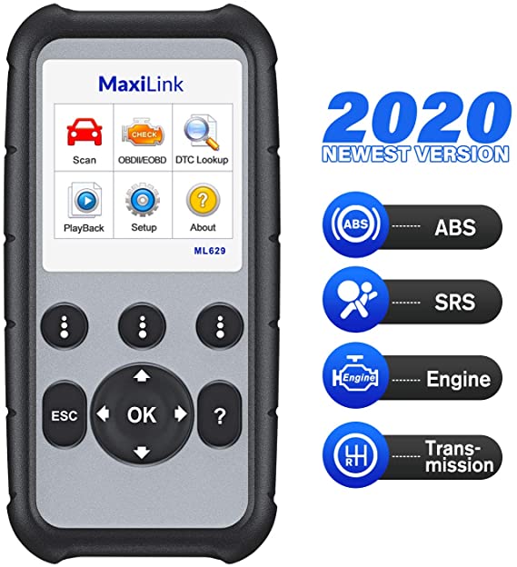 Autel MaxiLink ML629 OBD2 Scanner with ABS / SRS / Engine / Transmission Diagnoses Scan Tool Auto VIN, Upgraded Version of ML619 / Al619