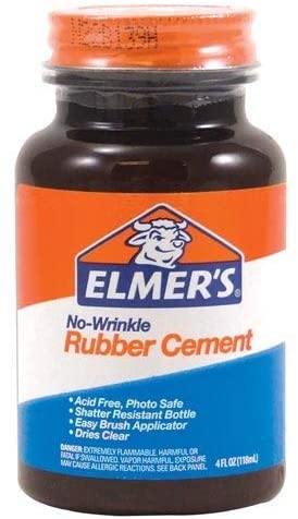 Elmers No-Wrinkle Rubber Cement With Brush (904)