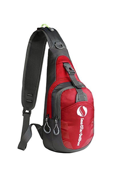 Smartstar Outdoor Sports Travel Hiking Cycling Camping Chest Pack Bag - Red