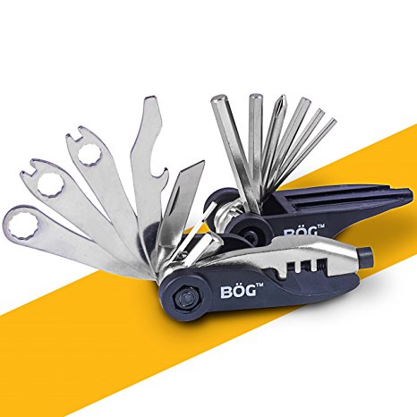 Bike MultiTOOL 18 Function Compact Cycling Tool Set ~ Great Gift for Bicycle Riders